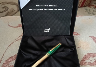 SOLD / VENDIDO .Montblanc Classique solitaire Bermeil Czar Nikolai I Malachite ballpoint Pen bolígrafo