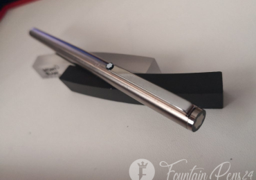 MONTBLANC Noblesse Slimline steel & chrome steel nib F Estilografica NEW