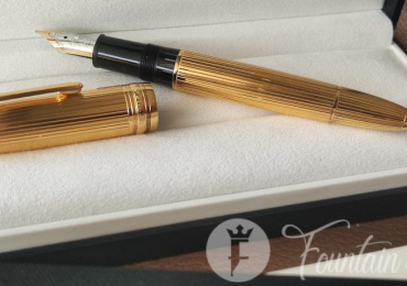 Montblanc Meisterstuck Solitaire 925 Silver Vermeil LeGrand 146 fountain pen . NOS